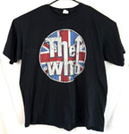 Vintage The Who Logo Shirt Adult XXL 2XL Black Band England