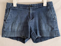 Banana Republic Hampton Fit Jean Shorts Womens 28/6 Blue Denim Dark Wash Retro
