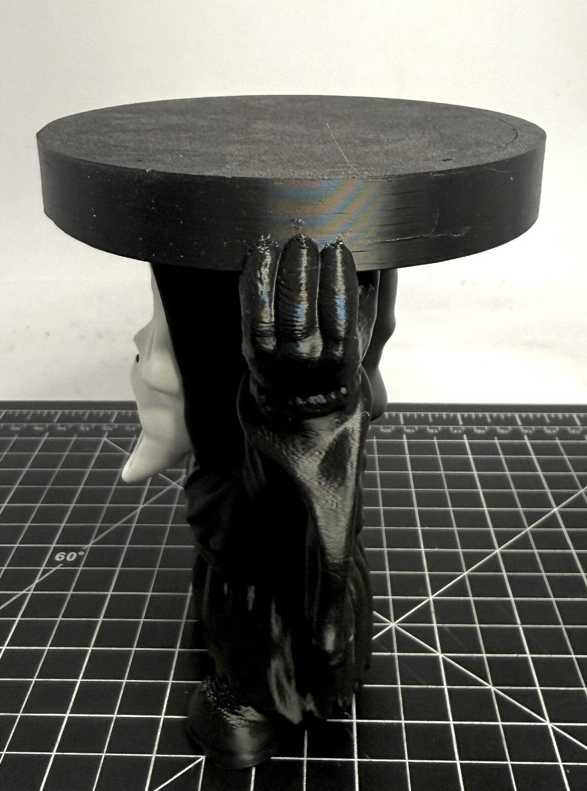 3D Printed Ghostface Candle Jar Holder - Black/White - 5 Inch