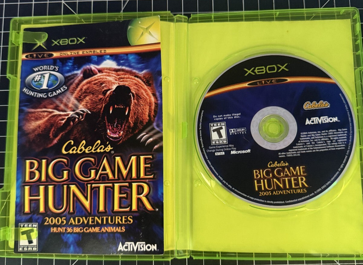 Cabelas Big Game Hunter 2005 Adventures - Microsoft Xbox X-Box - Complete