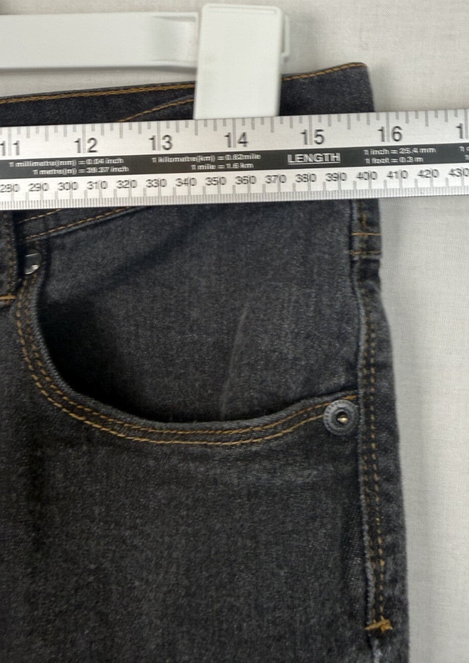 Empyre Jeans PunkRockPaul Black Mens Sz 32 Super Slim Denim Pant Zipper Pockets