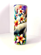 20 oz Manatee Stainless Steel Tumbler with Lid, Straw