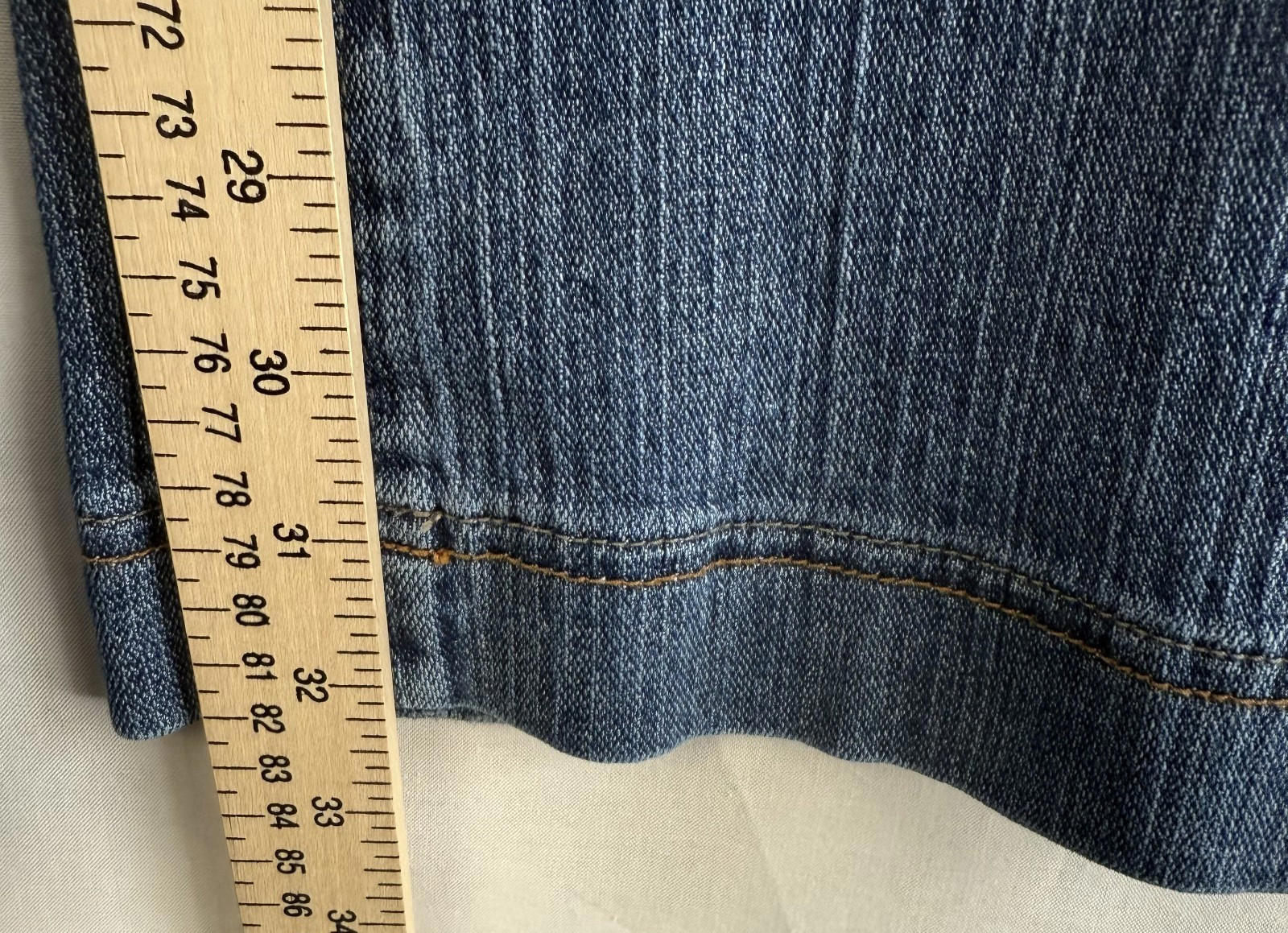 DKNY Womens Flare Jeans Size 5 Long Juniors Blue Denim