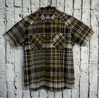 Patagonia Mens Large Organic Cotton Plaid Short Sleeve Button Down Shirt Brown