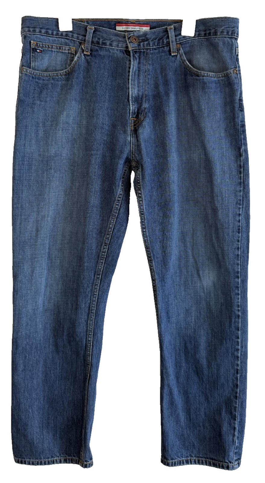 Tommy Hilfiger Mens Jeans 36x30 Blue Classic Regular Straight Denim W36 L30 TH