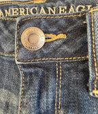 Womens American Eagle Outfitters Size 8 Regular Stretch Skinny Jeans Dark Wash