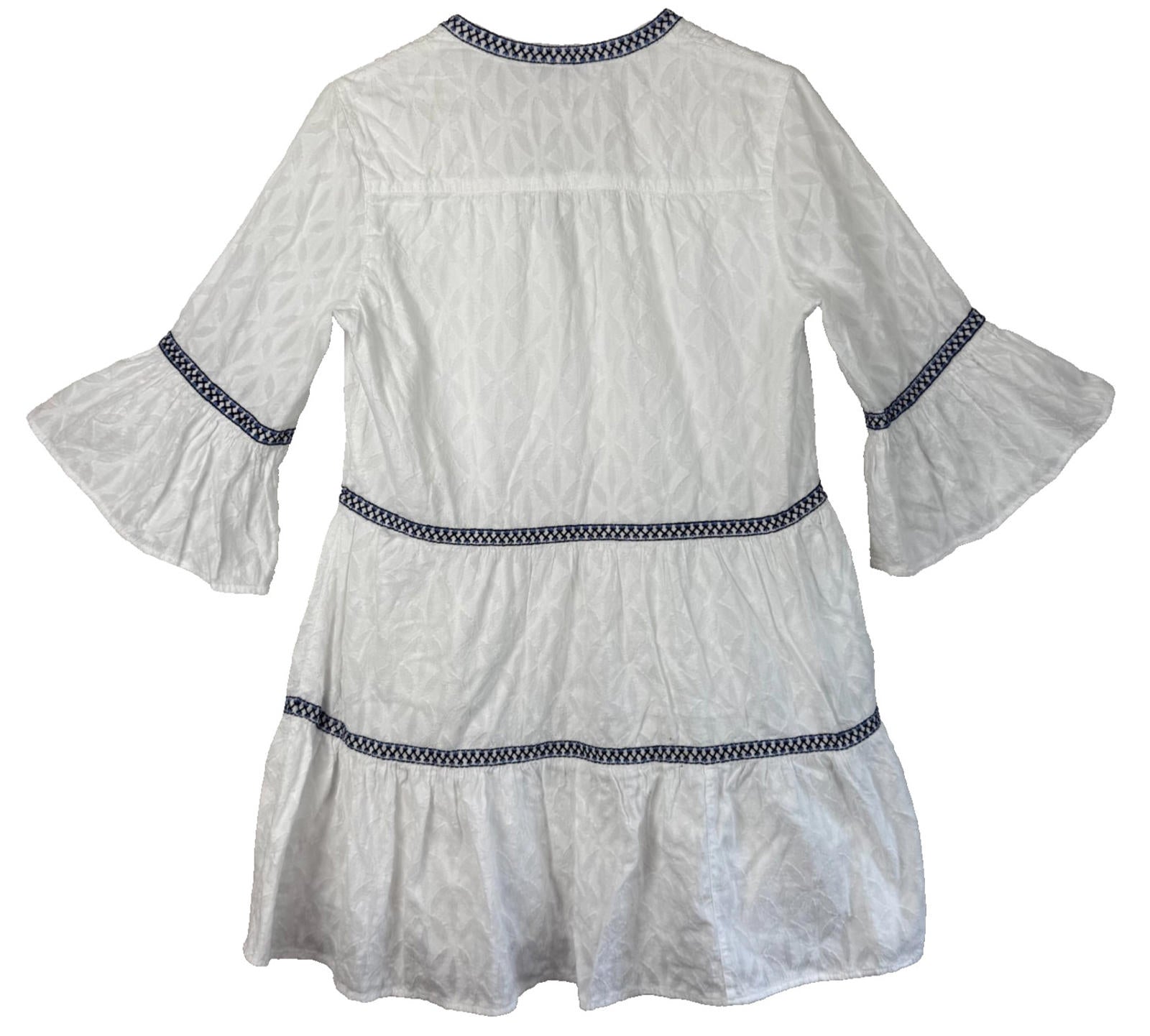 Tommy Bahama Womens Shirt Size XS 100% Cotton Flowy White Embroidered