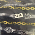 Michael Kors Nautical Blouse Top Womens Size Large Rope And Chain Blue & Gold