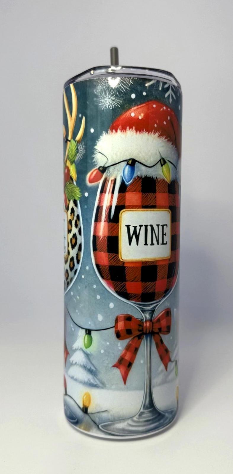 20 oz Just Bring Wine Stainless Steel Tumbler with Lid, Straw