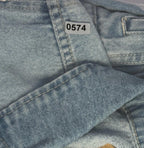 LEVIS Girls Blue Jean Denim Trucker Jacket Youth Size XL (13-15yrs) Pockets