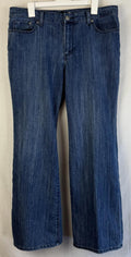 Seven7 Womens Jeans Size 14 Flare dark Stretch