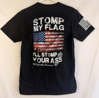 Nine Line Apparel Shirt Mens Medium Black Stomp my Flag FAFO Veteran Owned
