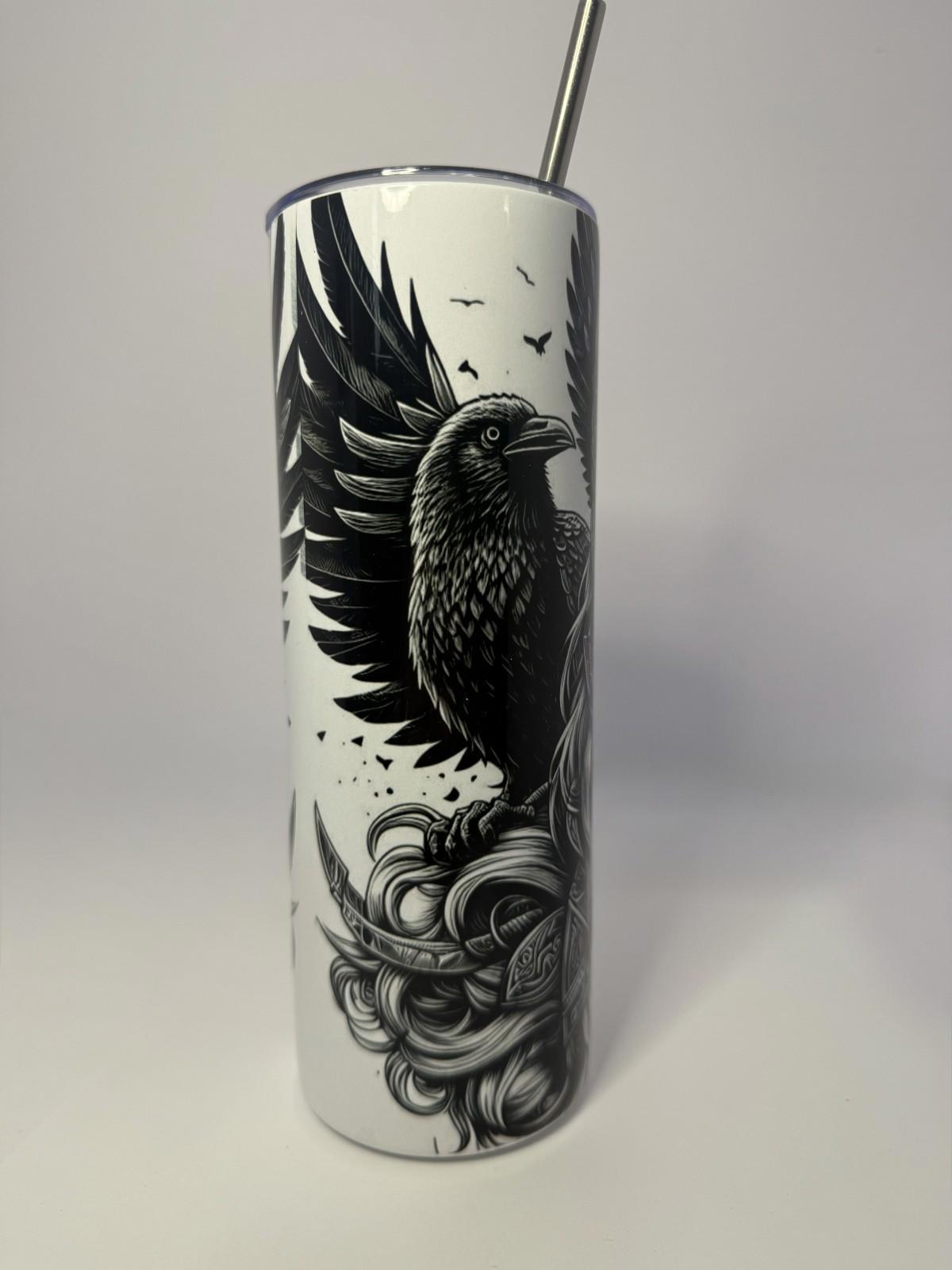 20 oz Odin Stainless Steel Tumbler with Lid, Straw