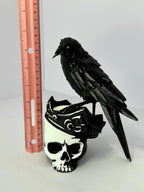 King Skull with Crow 3D Printed PLA - 7 Inch