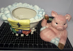 Pig In A Bubble Bath Cookie Jar