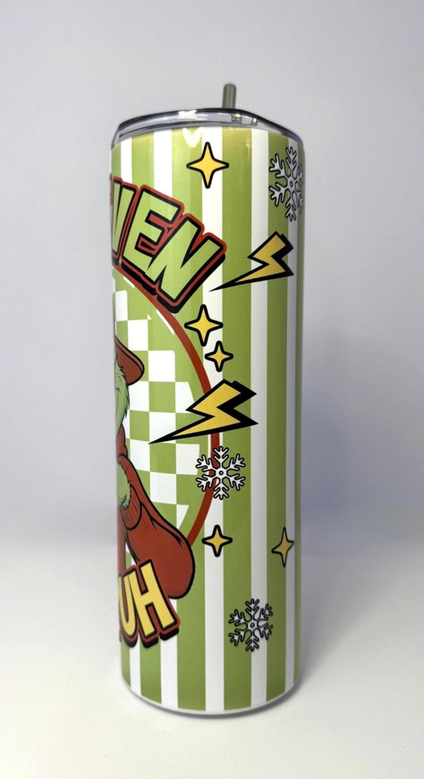 20 oz Six Seven Bruh Stainless Steel Tumbler with Lid, Straw