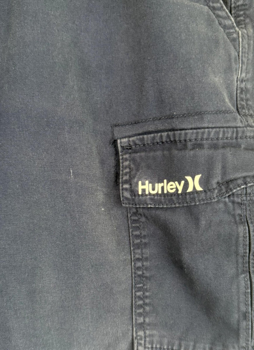 Hurley 9” Cargo Pockets Workwear Shorts Mens 36 Navy Blue Casual Y2K