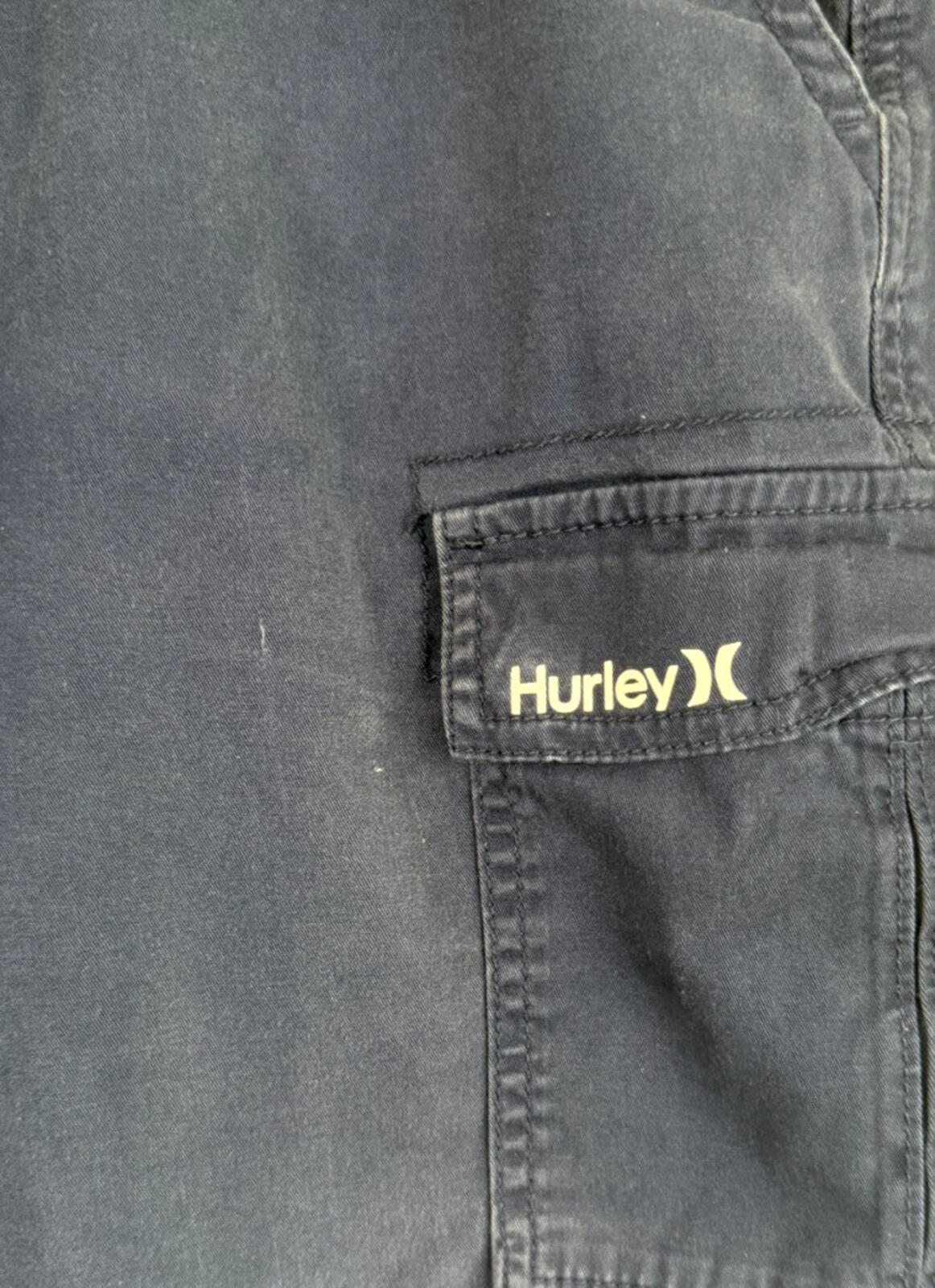 Hurley 9” Cargo Pockets Workwear Shorts Mens 36 Navy Blue Casual Y2K