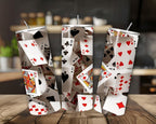 20 oz 3D Cards Stainless Steel Tumbler with Lid, Straw