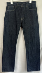 Levis 501 Original Fit Jeans Mens 32x30 Dark Wash Indigo Straight Leg Button Fly