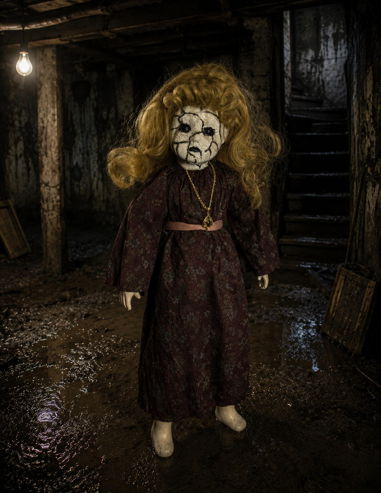 Eleanor's Tomb - OOAK Scary Creepy Doll 16" Hand Painted Horror Haunting Art