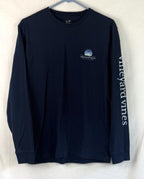Vineyard Vines Shirt Mens Medium Blue Long Sleeve Ski You Later