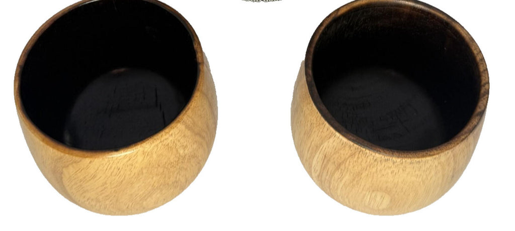 Oaksip Charred Wooden Bourbon Drinking Glass Bourbon Gifts for Men- 2 Cups