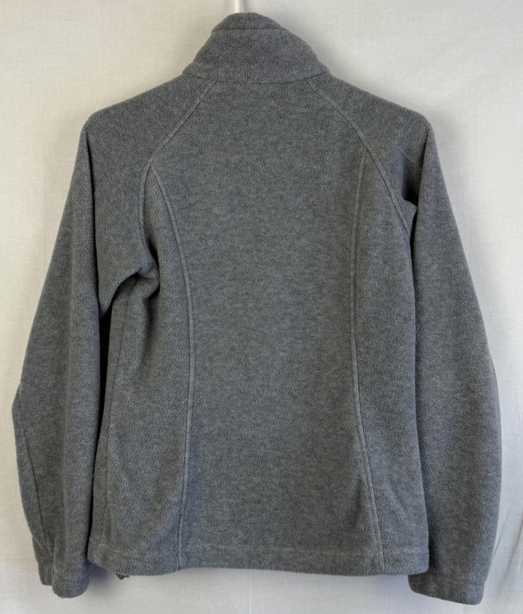 Columbia Jacket Womens Sz XS Gray Pink Accents Full Zip Pockets Fleece Outdoor