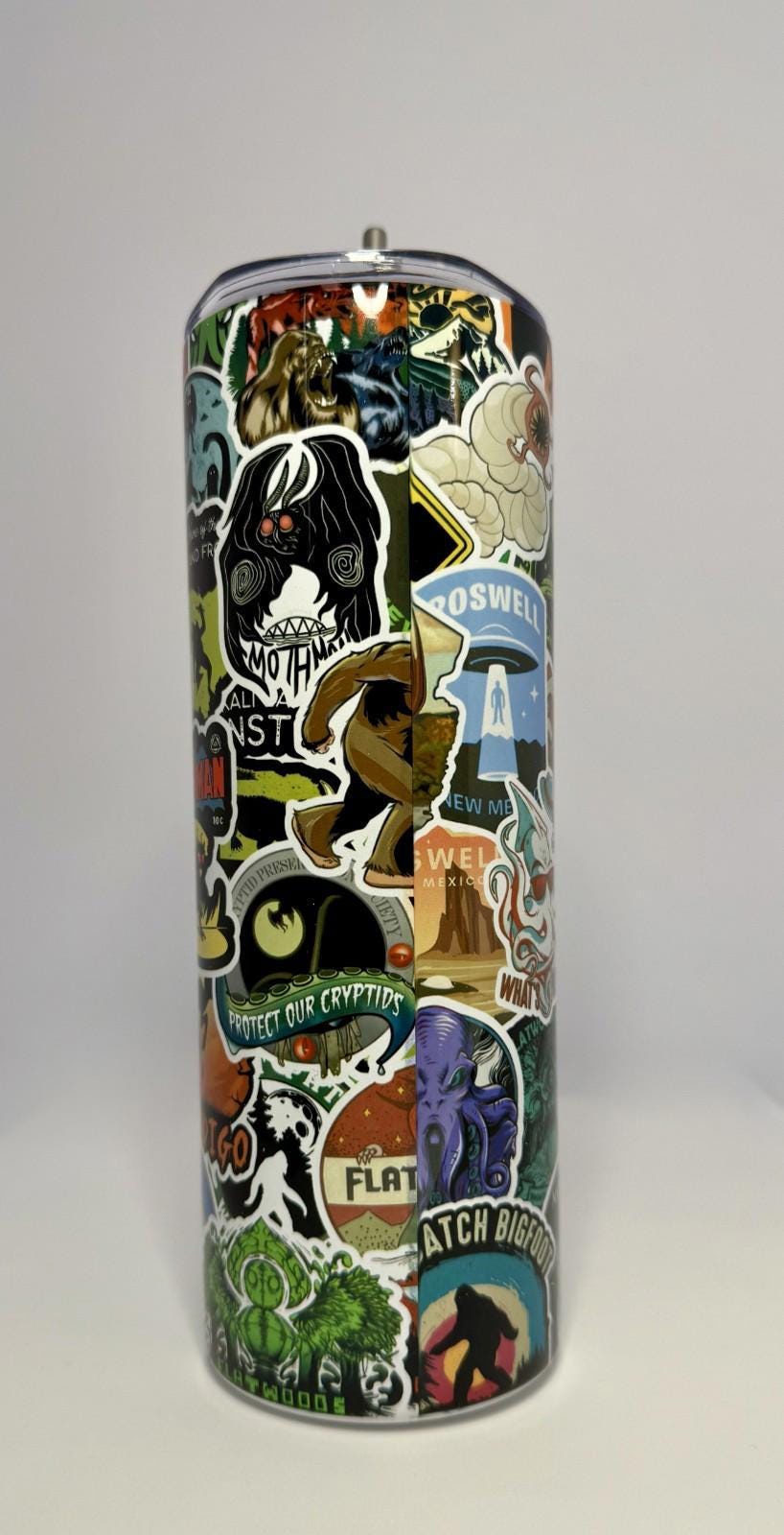 20 oz Cryptid Stainless Steel Tumbler with Lid, Straw