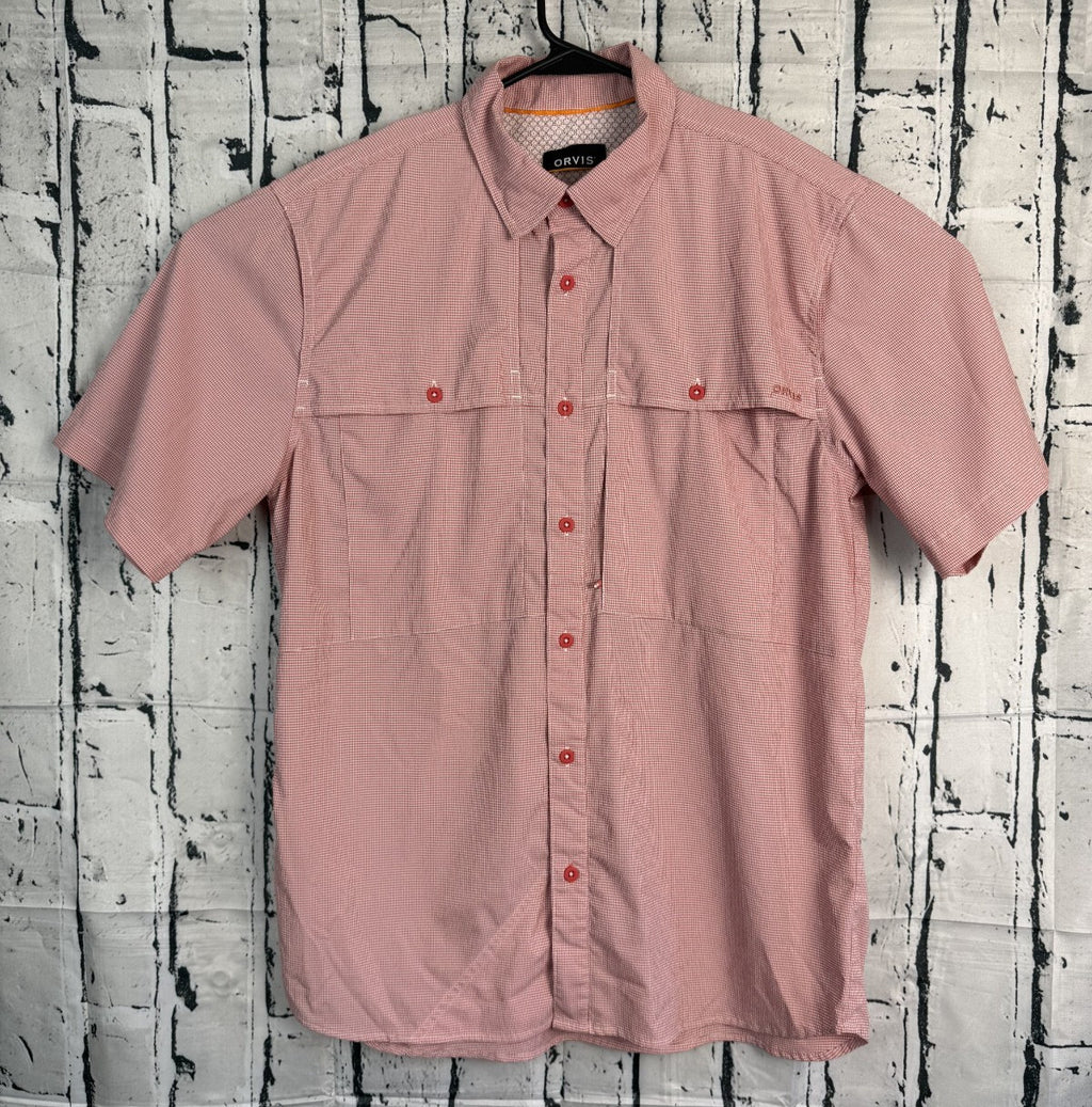 Orvis Open Air Caster Ventilated Short Sleeve Fishing Shirt Mens Sz Medium Red