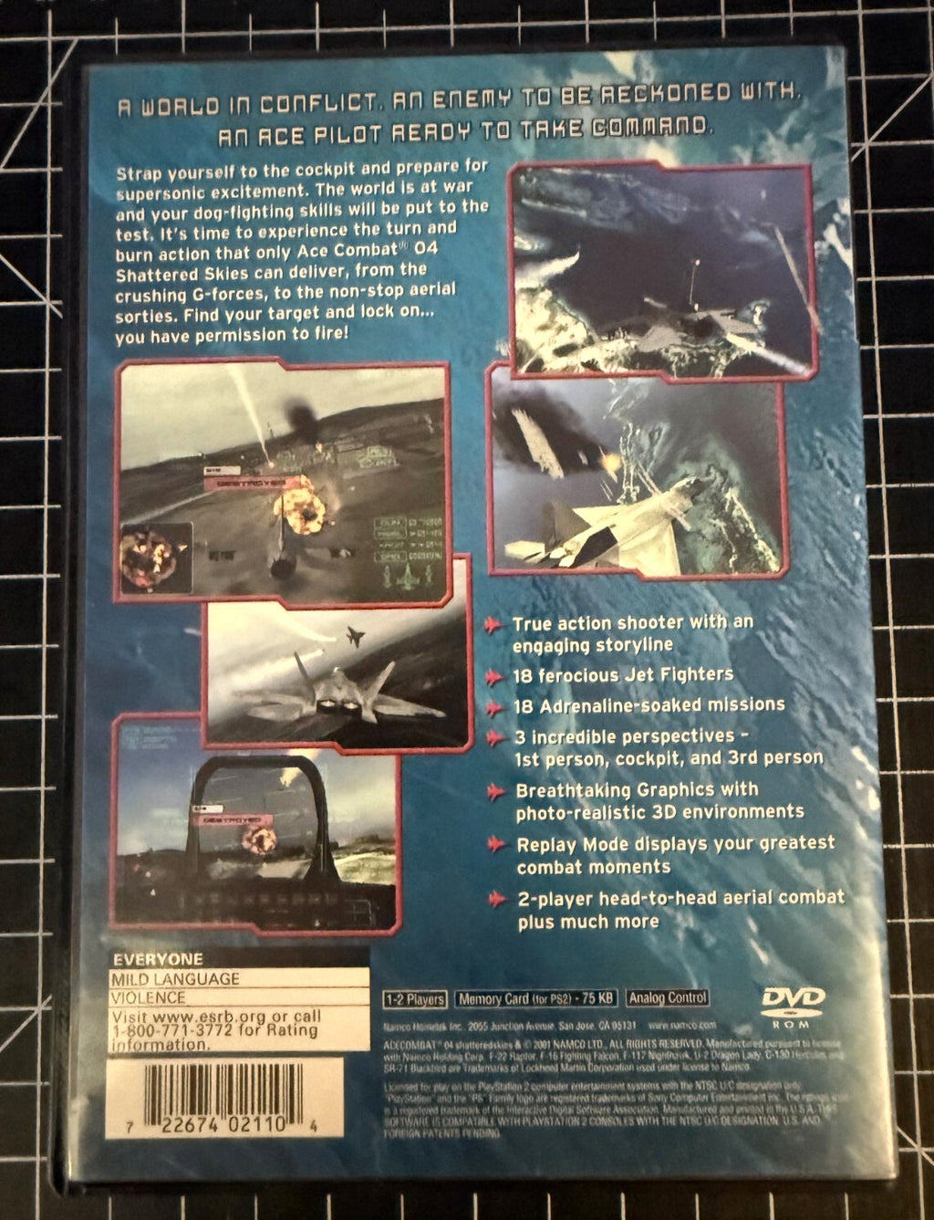 Ace Combat 04: Shattered Skies Greatest Hits (PlayStation 2, 2001) Namco PS2 CIB