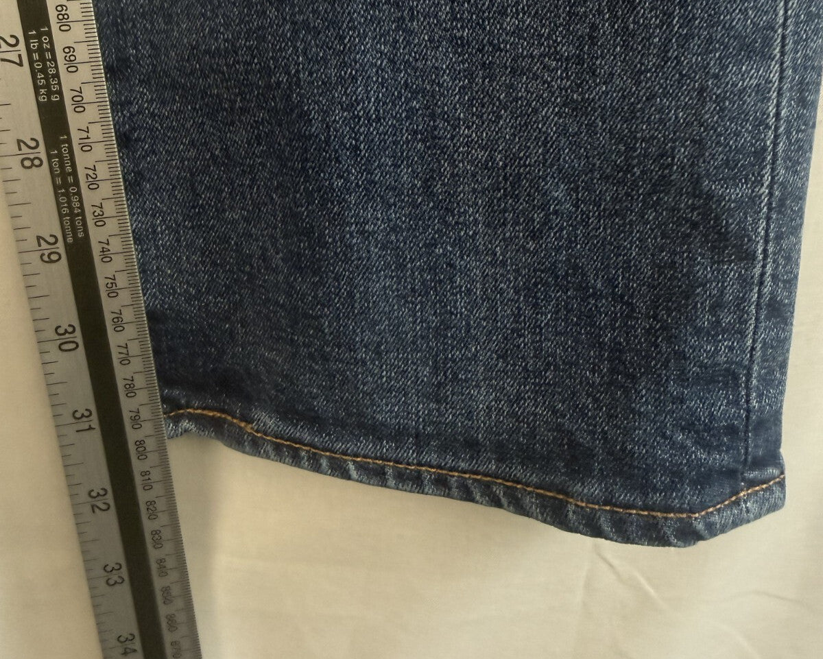 Levis 505 Jeans Mens 34x32 Blue Regular Fit Straight Leg Dark Wash Western EUC