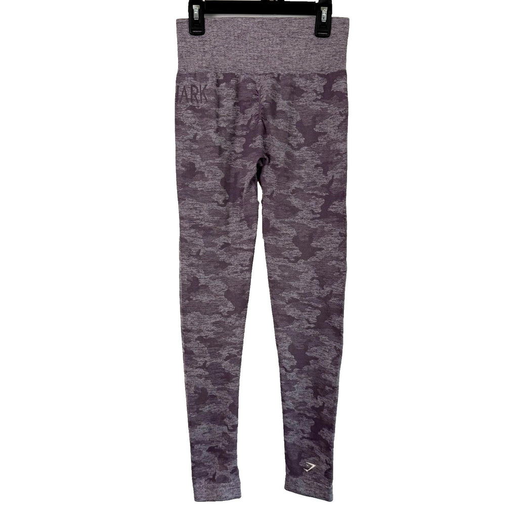 Gymshark Leggings Womens XS Purple Camouflage Gym Yoga Ankle Pants