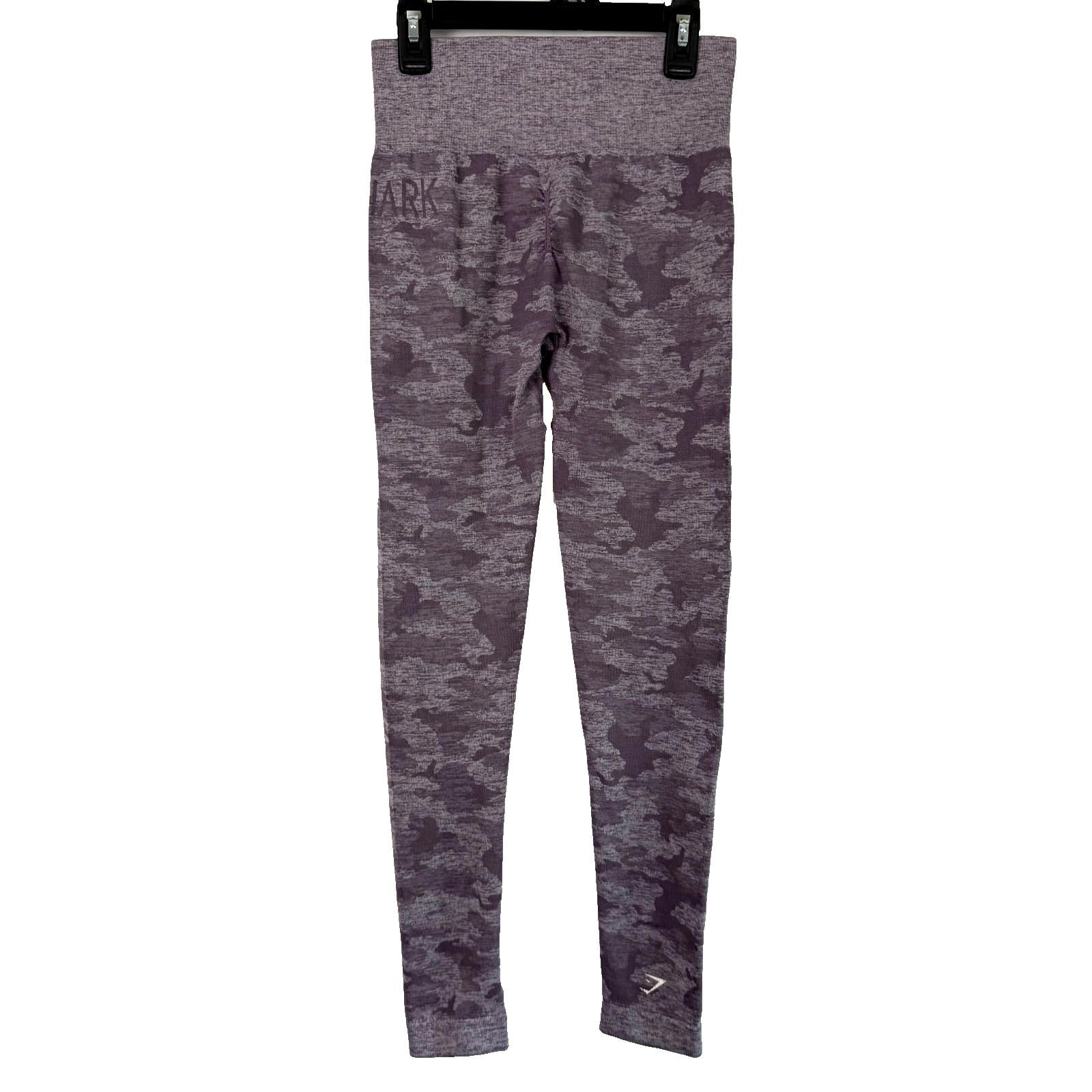 Gymshark Leggings Womens XS Purple Camouflage Gym Yoga Ankle Pants