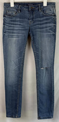 Vigoss Jeans Womens 30x31 Blue The Jagger Skinny Distress Medium Wash