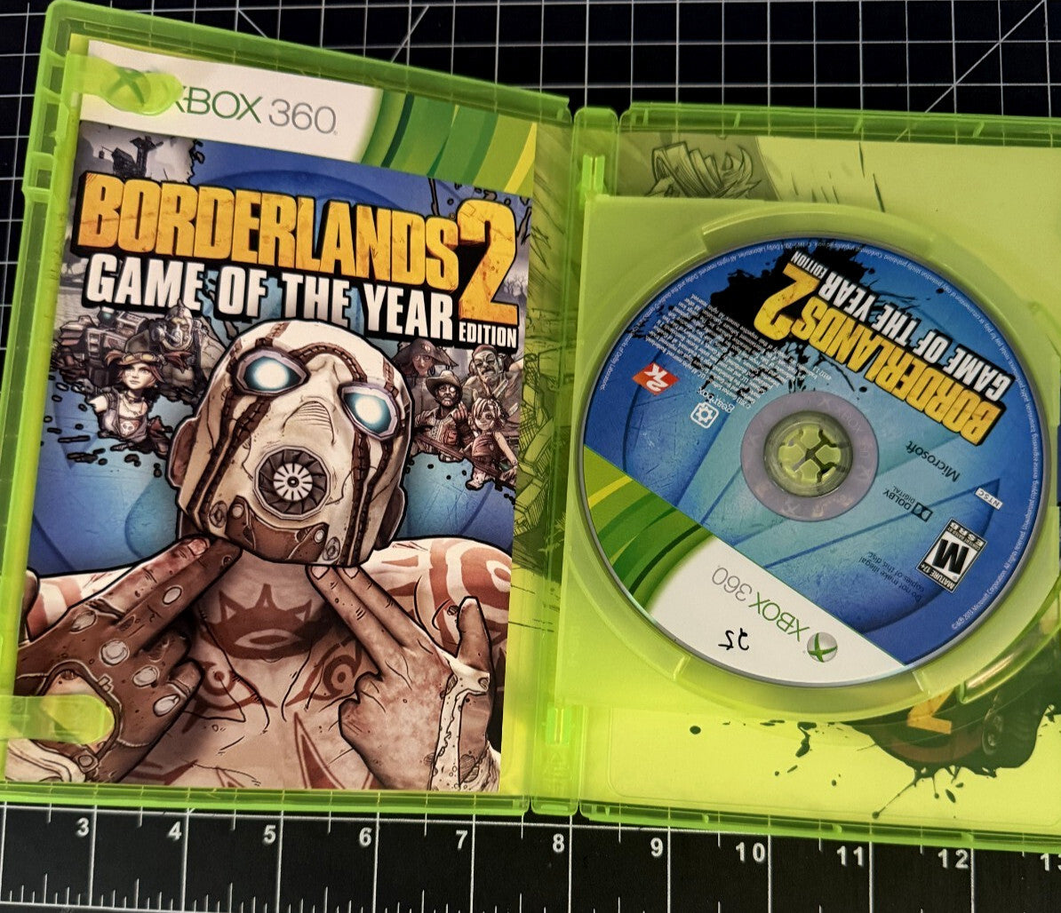 Borderlands 2: Game Of The Year Edition (Microsoft Xbox 360) Complete CIB 2 Disc