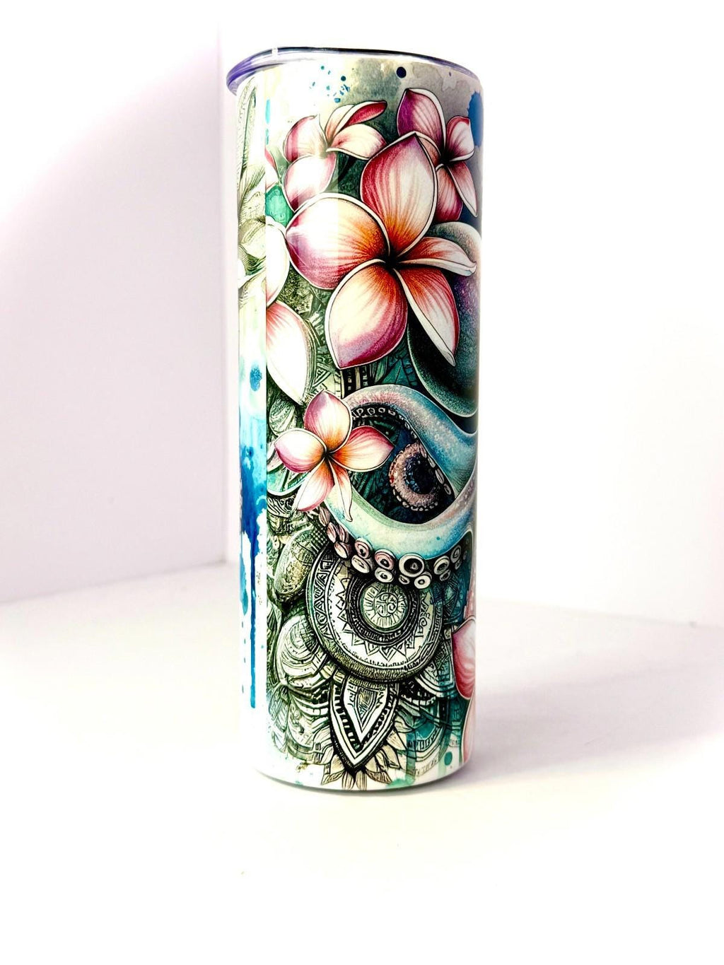 20 oz Octopus Stainless Steel Tumbler with Lid, Straw