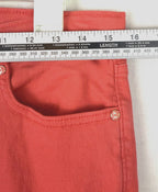 Lilly Pulitzer Womens Jeans Sz 10 Coral Pink Straight Cotton Stretch Skinny