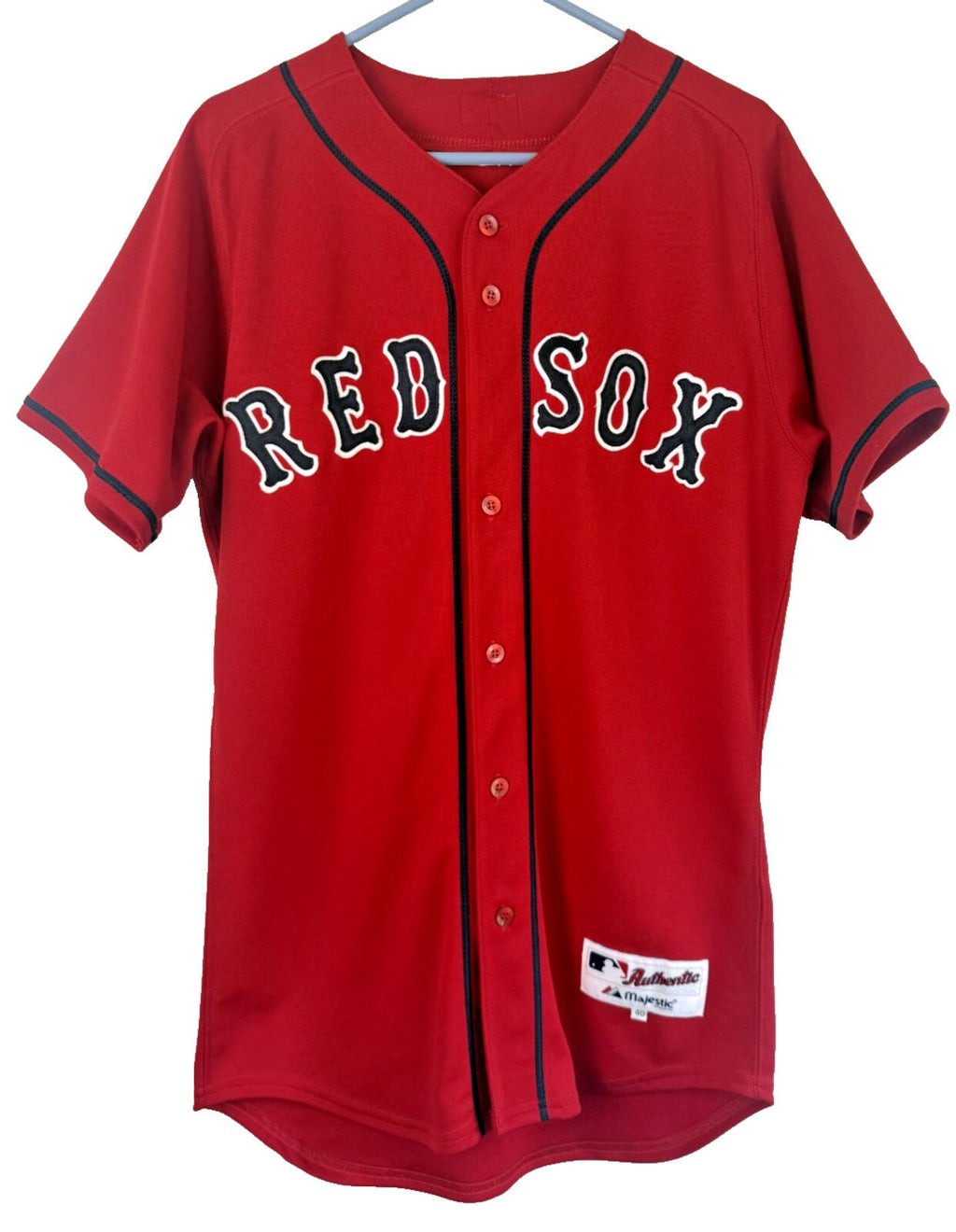Vintage Majestic Boston Red Sox Jersey Red Made In USA MLB Fan 01 Mens M
