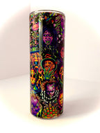 20 oz Blacklight Horror Stainless Steel Tumbler with Lid, Straw Halloween