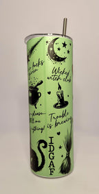20 oz The Sh!t Stirrer Glow in the Dark Stainless Steel Tumbler with Lid, Straw