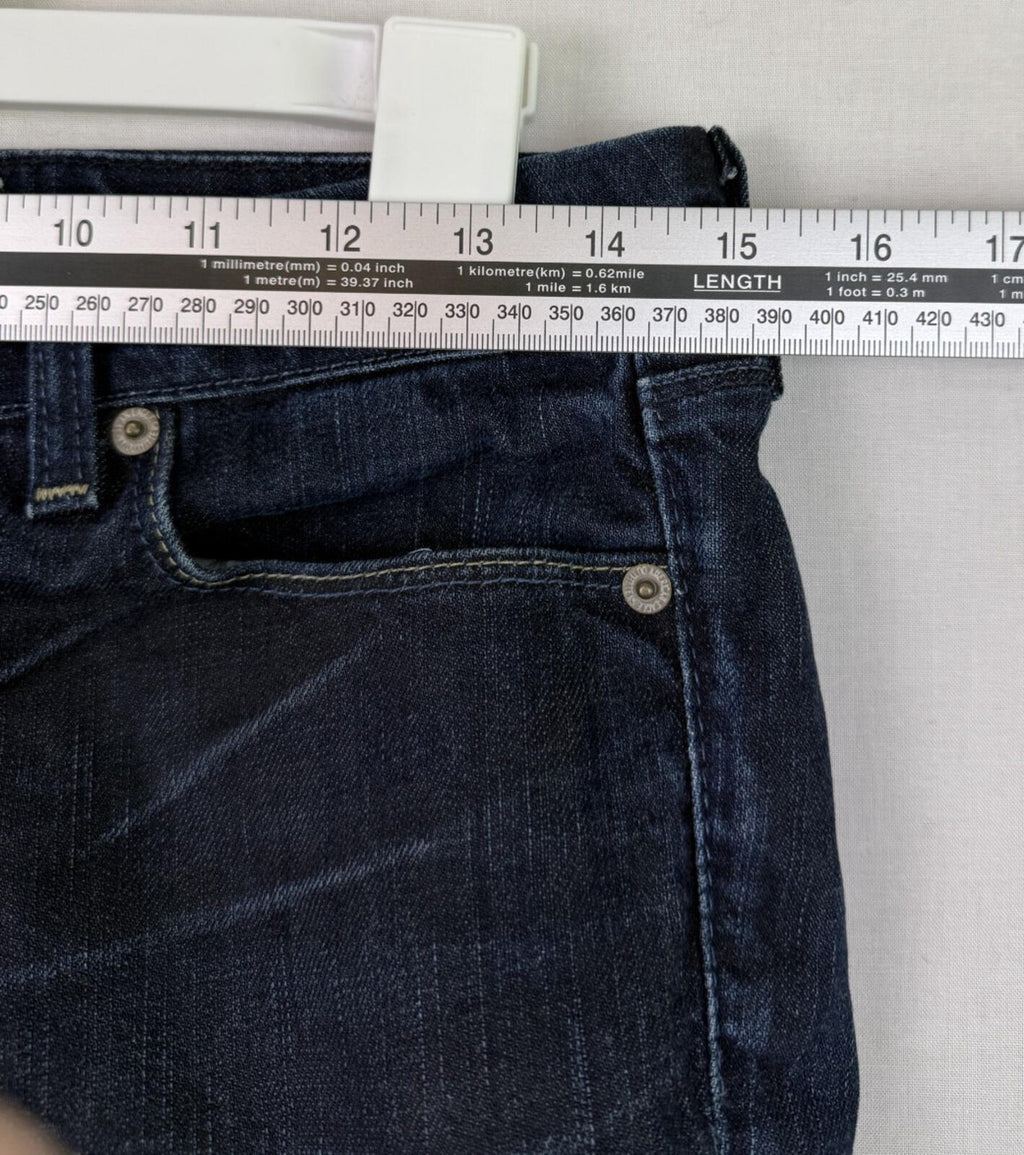 American Eagle Real Flare Jeans Women 6 Blue Dark Wash Low Rise