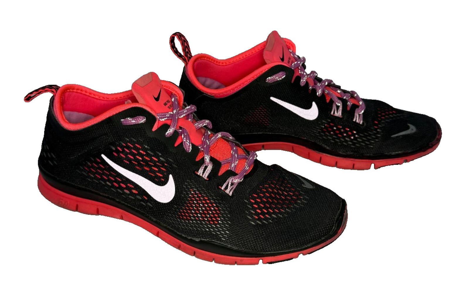 Nike Free TR Fit 4 Black Pink Womens US Size 6.5  Running Shoes