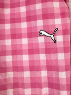 Puma Sport lifestyle Pink/white Plaid Womens Bremuda Shorts Size 8