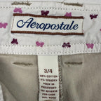 Aeropostale Womens Capri Pants Khaki Size 3/4 Butterfly