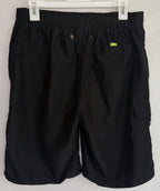 Calvin Klein Mens Shorts Size S Black Cargo Swim Trunks Board Green Mesh