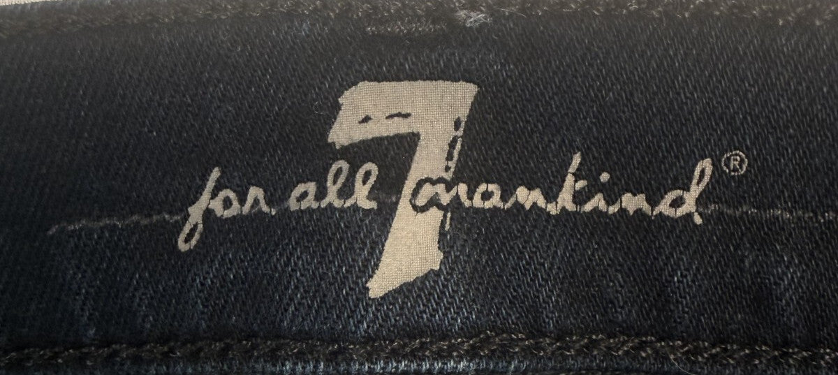 7 For All Mankind Skinny Gwenevere Jeans Womens 27 Dark Wash Stretch