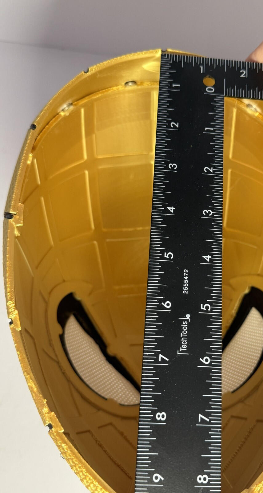 3D Printed Gold and Black Spider-Man Full Face Mask Helmet Mesh Eyes Adult