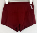 Gymshark Shorts Womens Medium Burgundy High Rise Athletic Stretch Workout