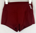 Gymshark Shorts Womens Medium Burgundy High Rise Athletic Stretch Workout